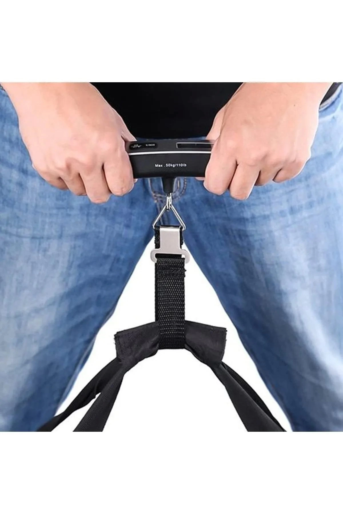 Dijital Işıklı Elektronik Askılı El Bagaj Tartısı Bavul Kantarı Seyahat Çantası 50kg