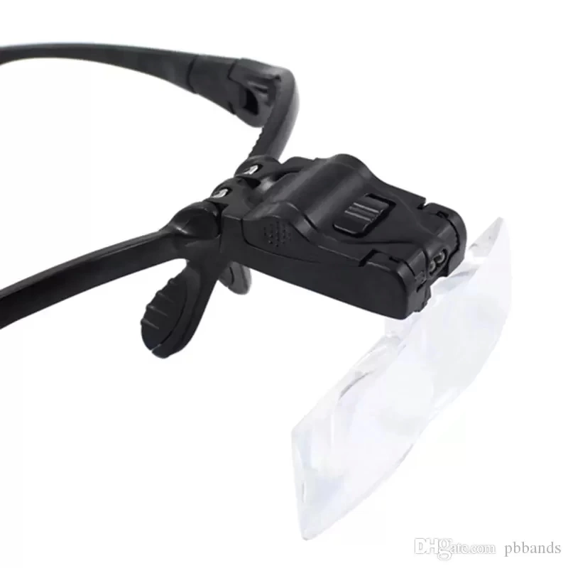 Işıklı Gözlük Büyüteç 5 Farklı Lens 9892b