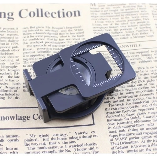 Tekstilciler Için Kumaş Kontrolü Büyüteç,katlanan, Metal 15x Büyütme