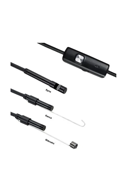 Vtn-02 Endoskop Yılan Video Kamera Led’li 2 Metre 7 Mm Sert Kablo Su Geçirmez