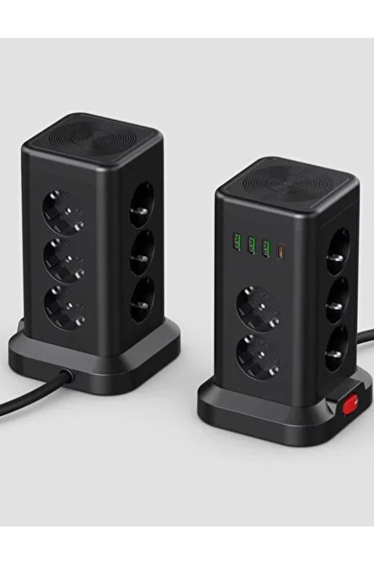Wp711 Akım Korumalı Priz Kablosuz Şarj İstasyonu 11x Soket 3x Usb 1xtype-c Kablolu Grup Priz