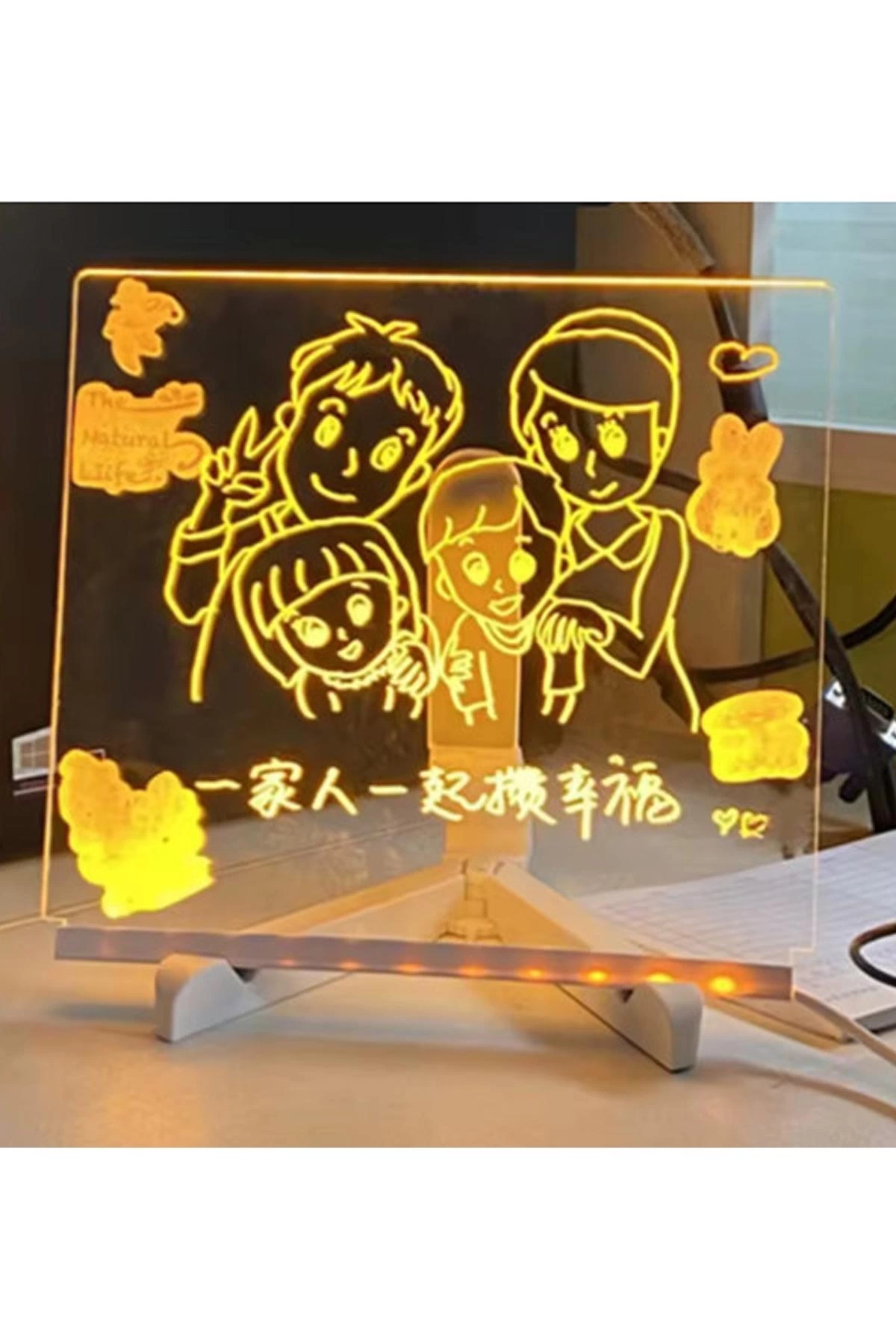 12 Inc Led Işıklı Çizim Tahtası Ayarlanabilir Stant Ve Kalemleri İle