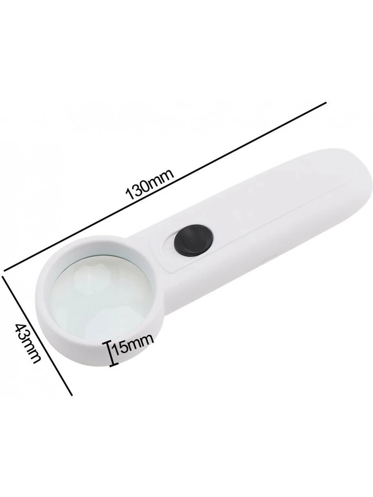 15x Çok Fonksiyonlu 2 Led Işıklı Taşınabilir El Büyüteç