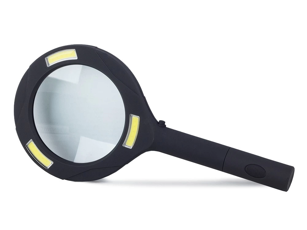 3 Ledli Işıklı El Büyüteci 250 Lümen Beyaz Işık Büyüteç 3x Zoom Tamirci Büyüteç Wt374