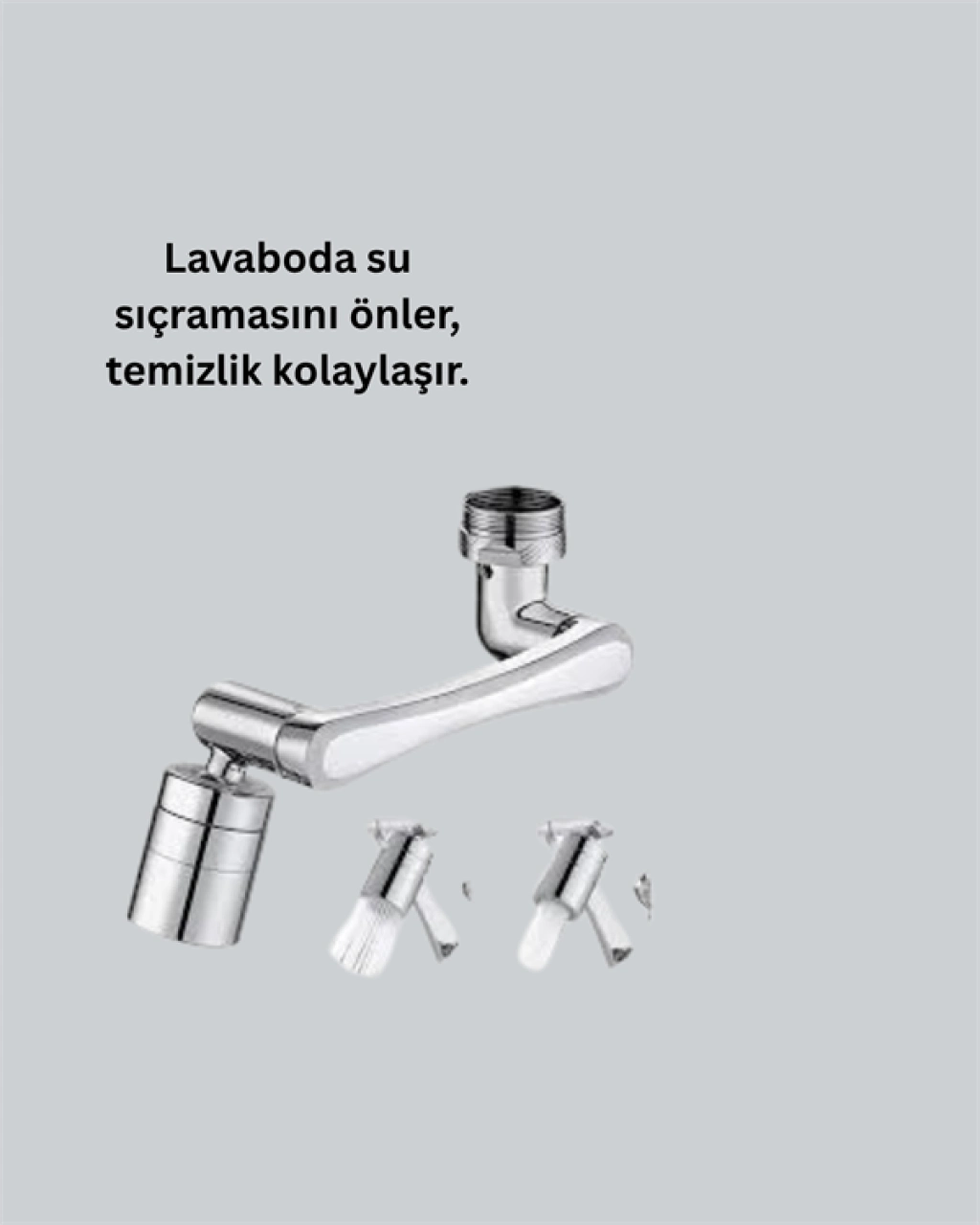 Esnek 1080° Musluk Başlığı 3 Eklemli Hareketli Su Modlu Lavabo Aparatı