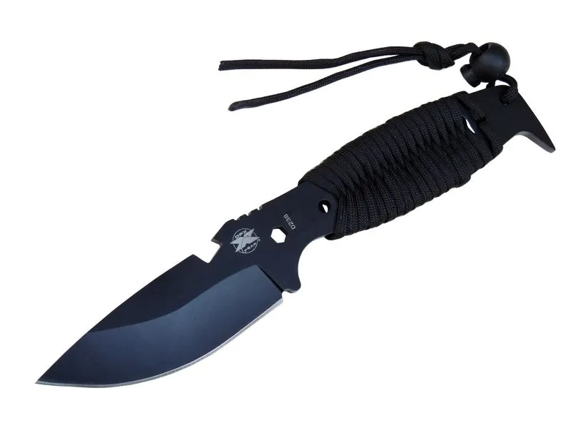 Gear Assault 0238bk Kamp Bıçağı 22,5 Cm - Siyah, Metal Ampampamp İpli Sap
