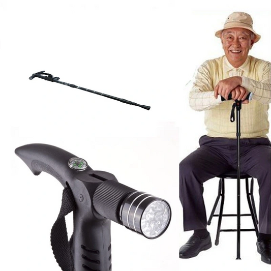 Işıklı &amp; Pusulalı Katlanabilir Baston