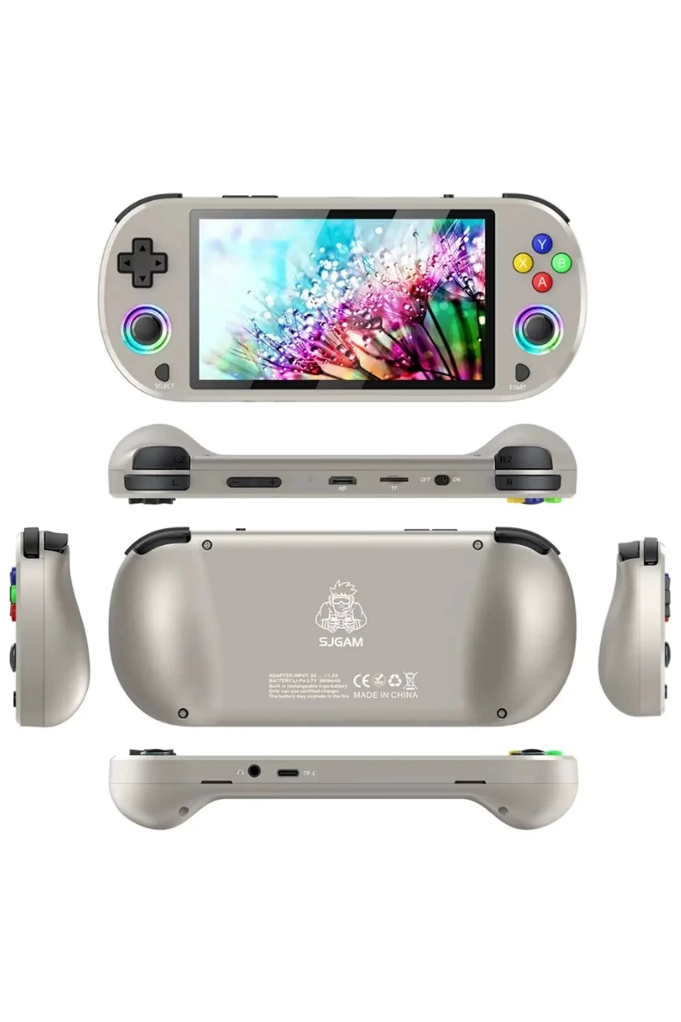 M22 Pro Retro Oyun Konsolu 5.0 ’’ıps Ekran Dahili 20000+ Oyun Emülatörleri Rgb Led Joystick