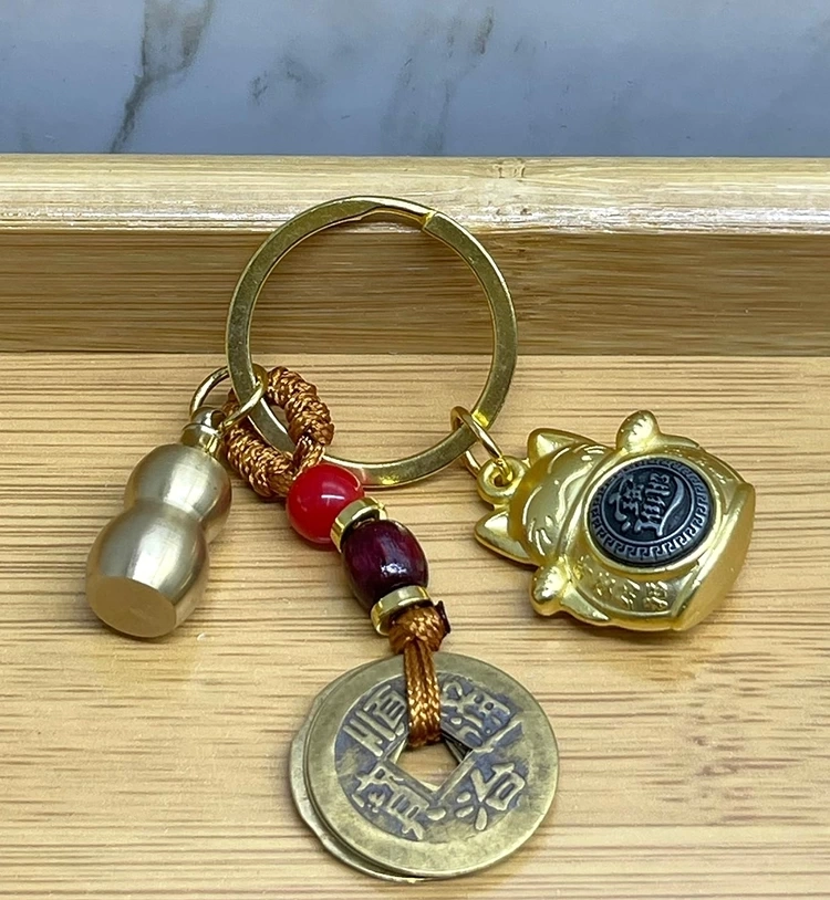 Metal Şans Ve Bereket Kedisi Anahtarlık Alk4456