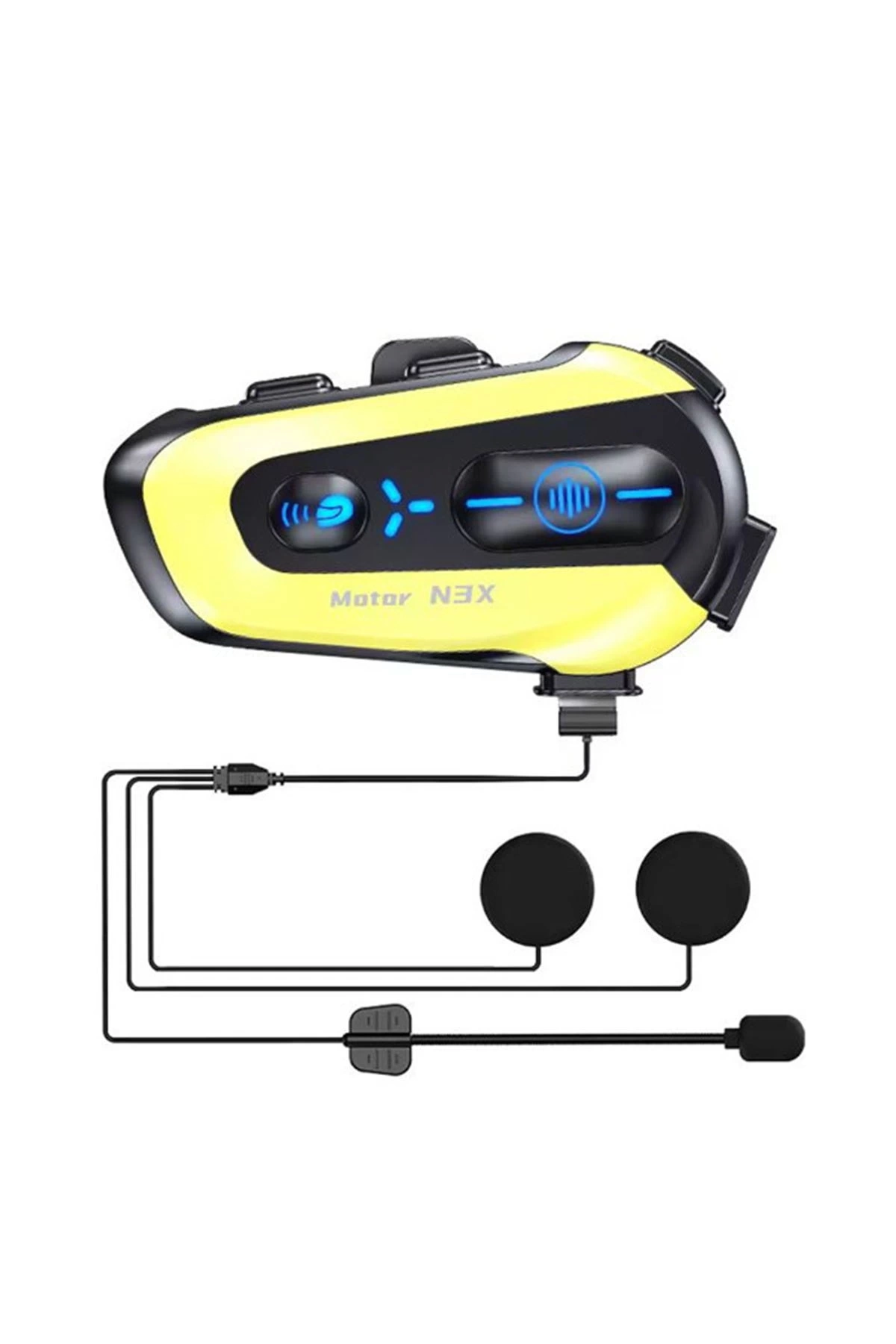 N3x Rgb Işıklı Intercom 3 Kişi Bağlantılı 1000mah Motosiklet Bluetooth Kulaklık Seti
