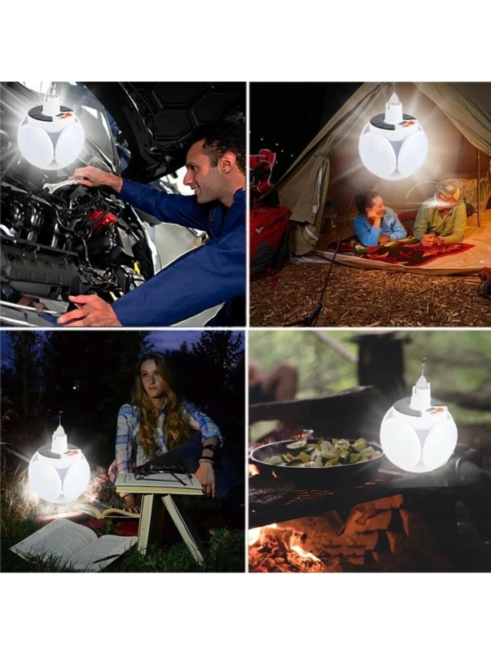 P-038 Solar Güneş Enerji Ve Usb Sarjli 5 Kanatlı