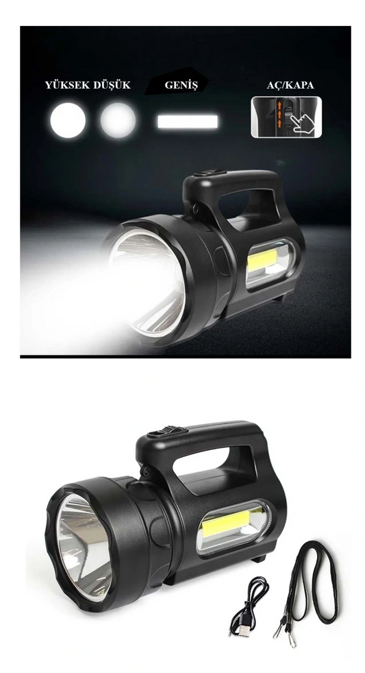 Profesyonel Ultra Güçlü Led El Feneri - Yüksek Performanslı 900 Lümen Aydınlatma