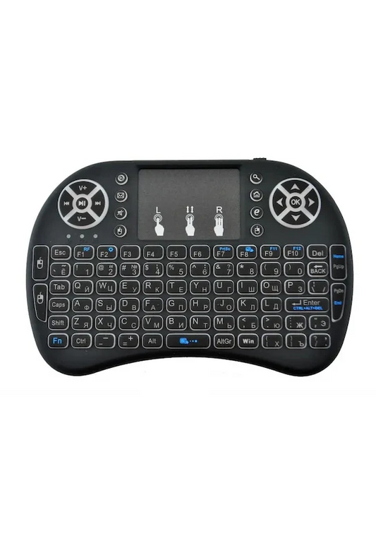 Smart Tv Box Ps3 Uyumlu Kablosuz Dokunmatik Işıklı Şarjlı Touchpadli Mini Q Klavye