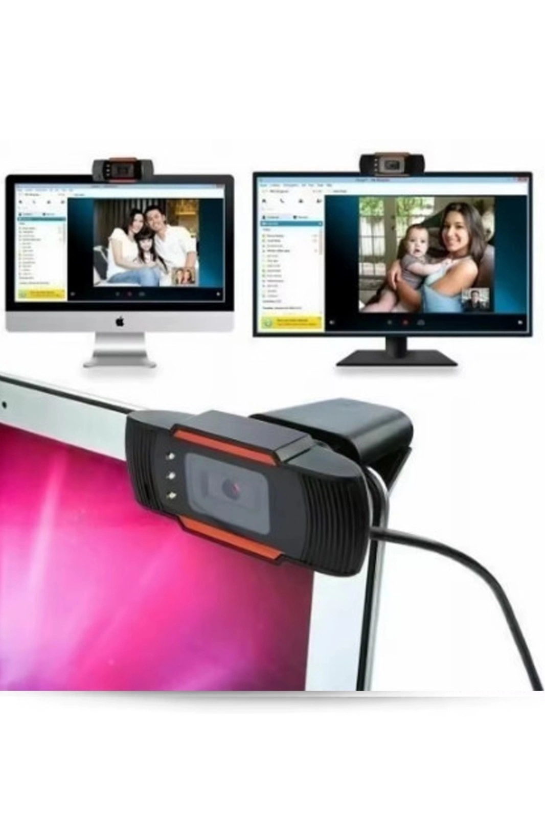 Webcam Orjınal 1080p Konferans Kamera Dahili Mikrofon Chat Görüntülü Sohbet Yayın Kamerası Hd Video