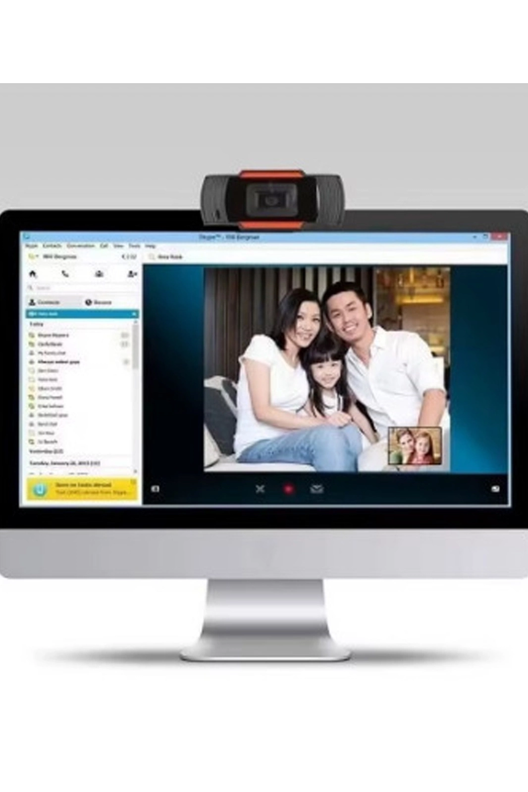 Webcam Orjınal 1080p Konferans Kamera Dahili Mikrofon Chat Görüntülü Sohbet Yayın Kamerası Hd Video