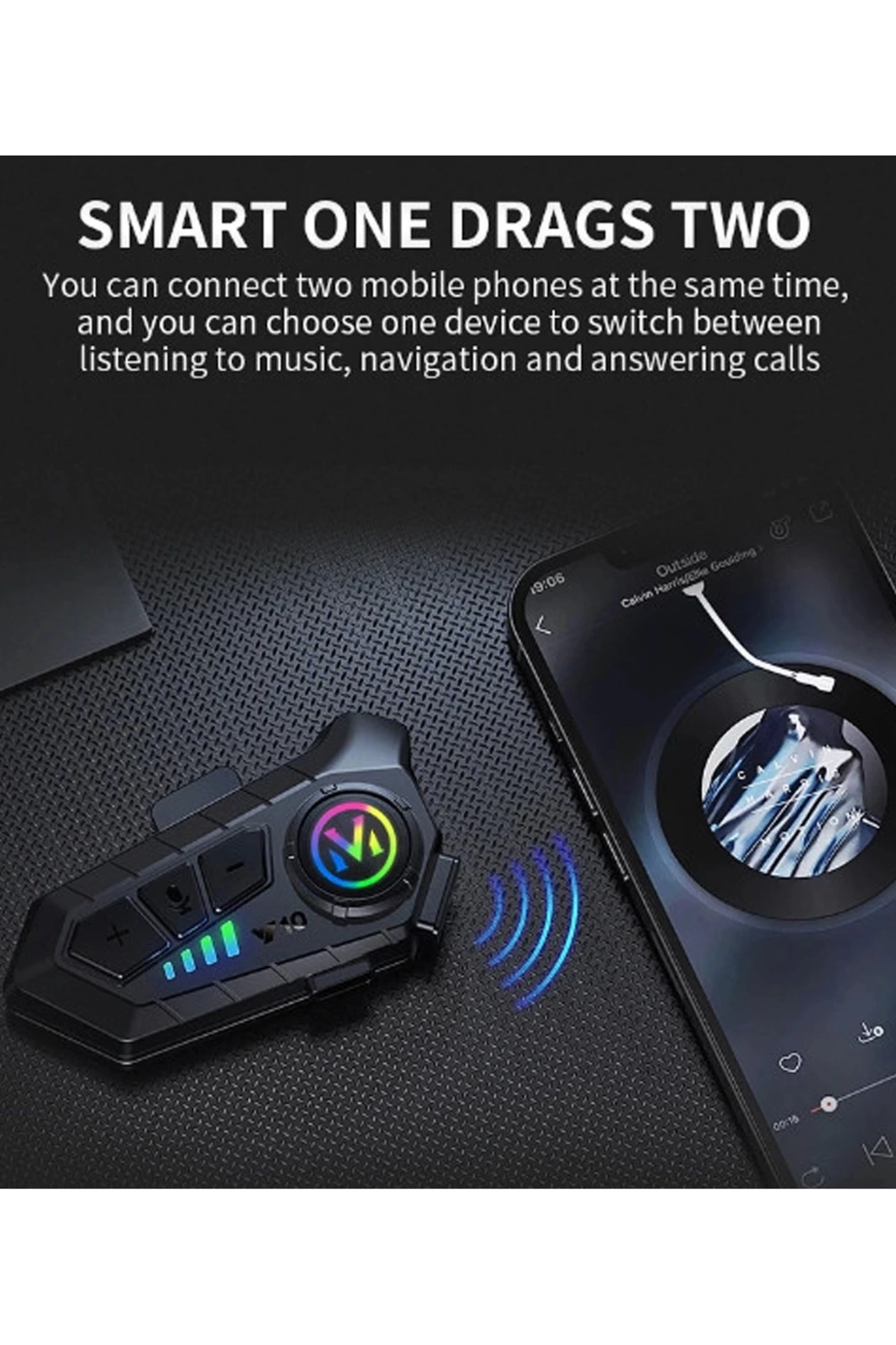 Y10 Kask Kulaklık Bluetooth Motosiklet Kulaklık 5,3 Bluetooth Intercom Motorsiklet Kulaklık