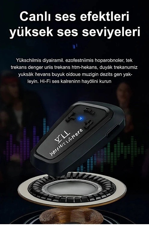 Y11 Bluetooth Kulaklık Mikrofonlu Motosiklet Kulaklığı İntercom Bt 5.3