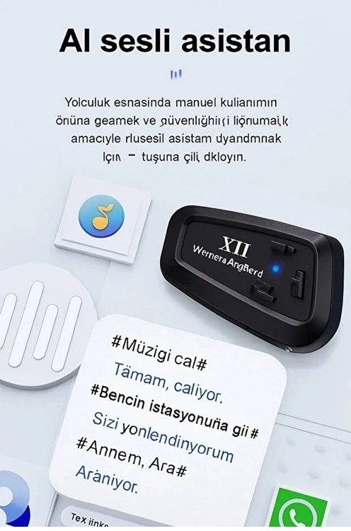 Y11 Bluetooth Kulaklık Mikrofonlu Motosiklet Kulaklığı İntercom Bt 5.3