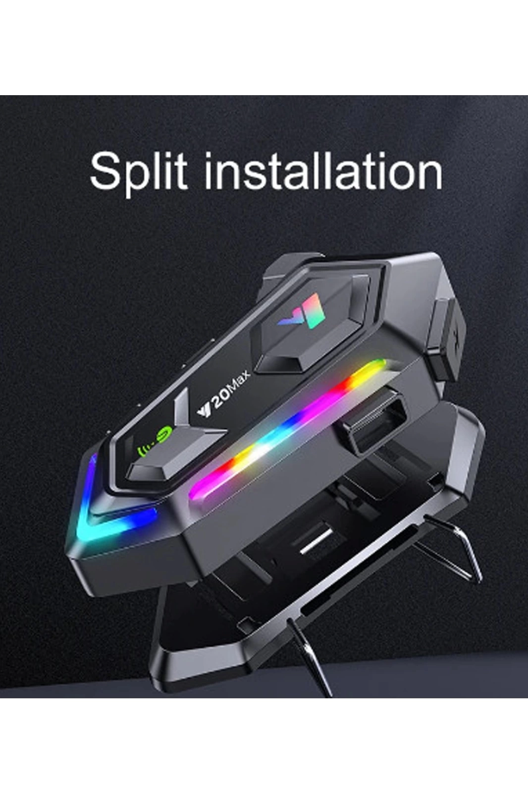 Y20 Max Motosiklet Bluetooth 5.3 Kask Intercom 2 Kişi 300 Metre Eşleşme Özellikli