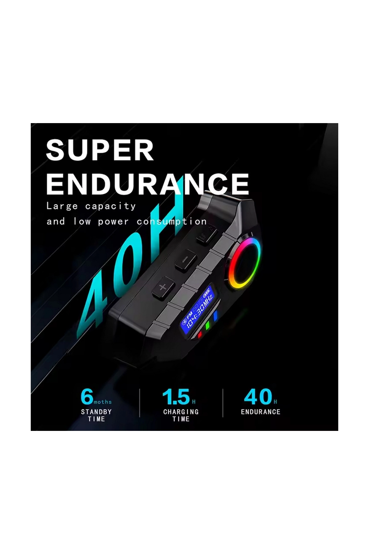 Y30 Kask Kulaklık Bluetooth Motosiklet Kulaklık Rgb Radyolu Intercom