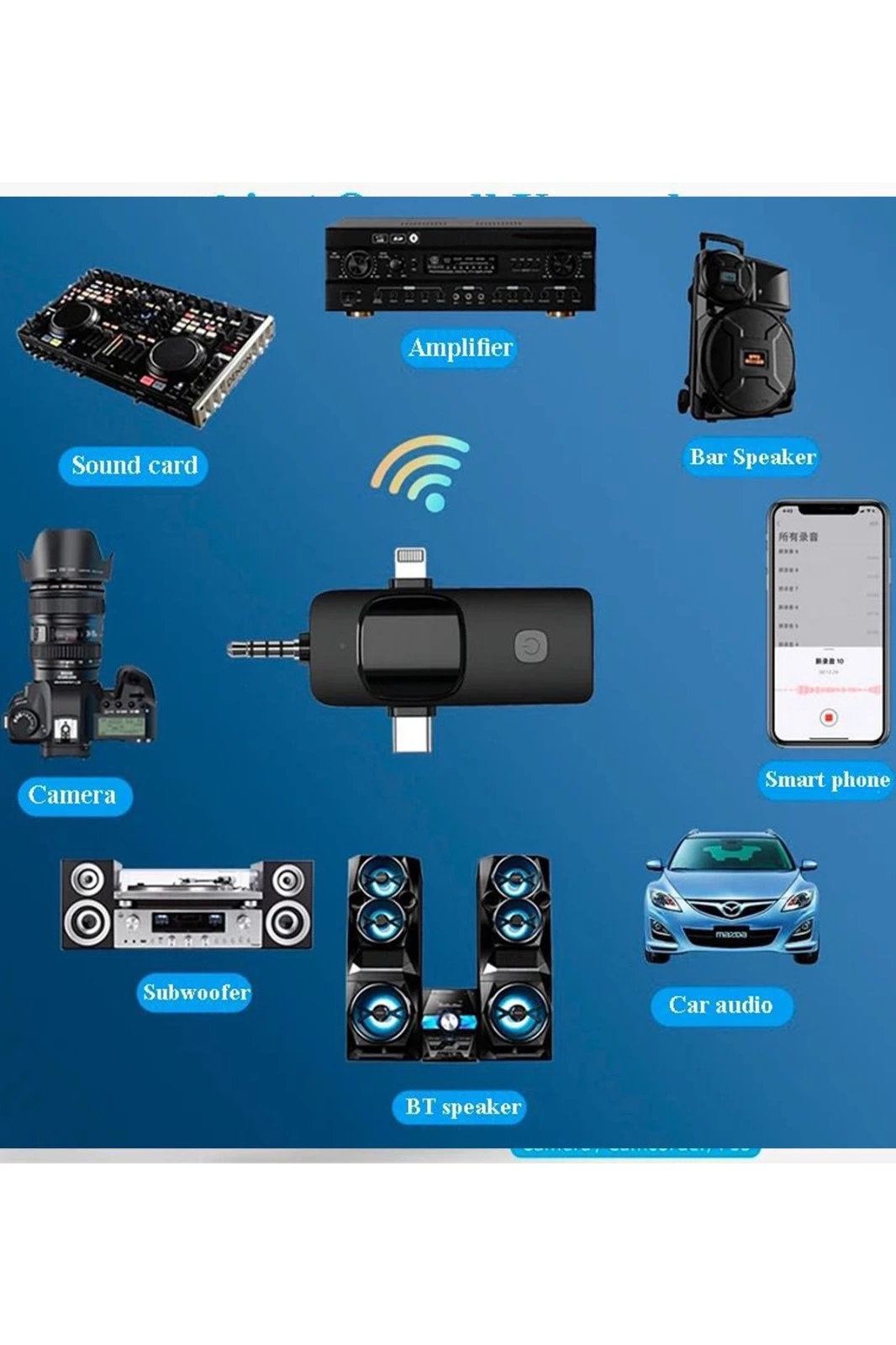 Yüksek Kalite Profesyonel 3 In 1 Kablosuz Taşınabilir Yaka Mikrofonu Youtube Facebook Tiktok